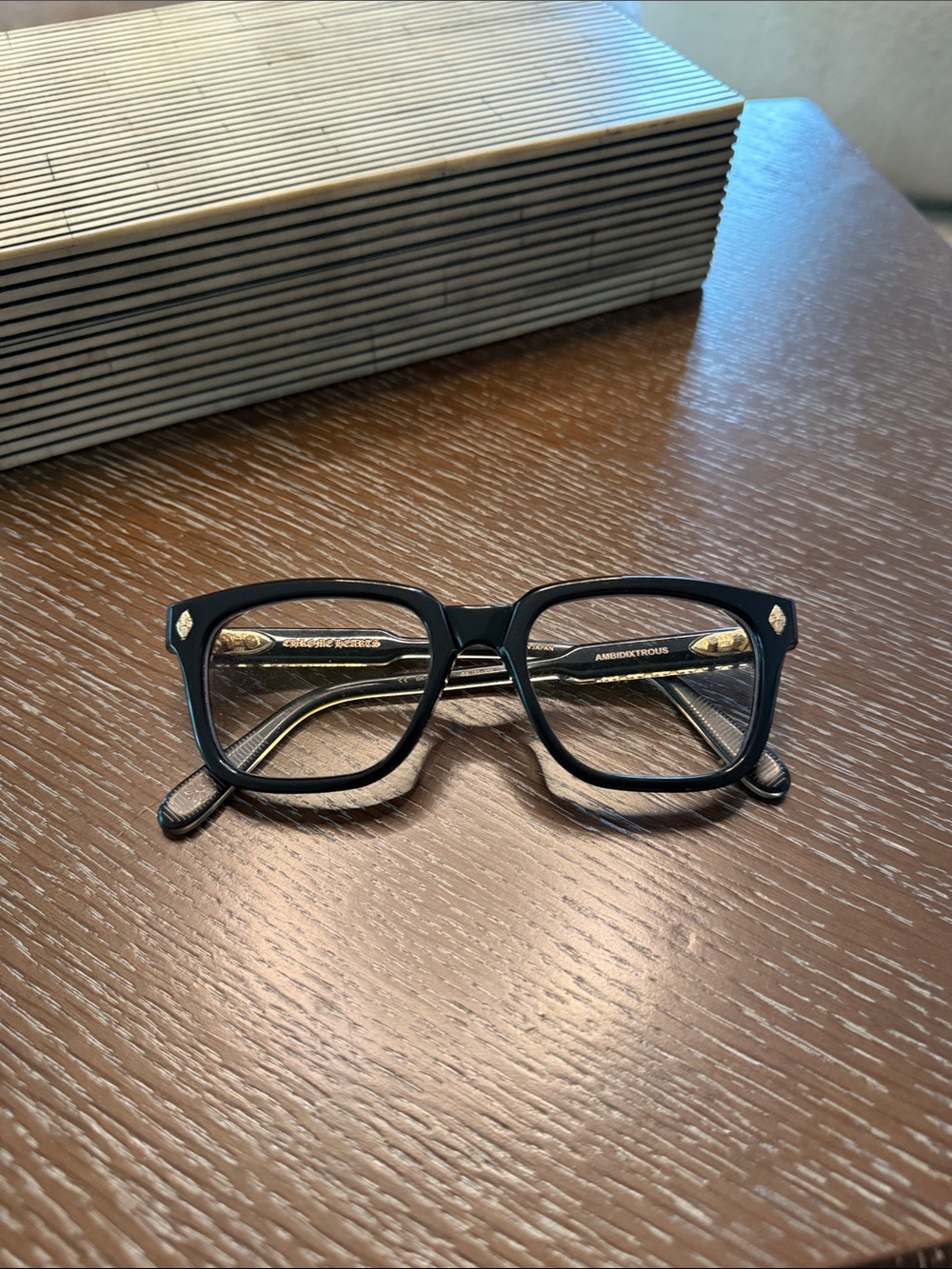 Chrome Hearts Black Square Optical Glasses